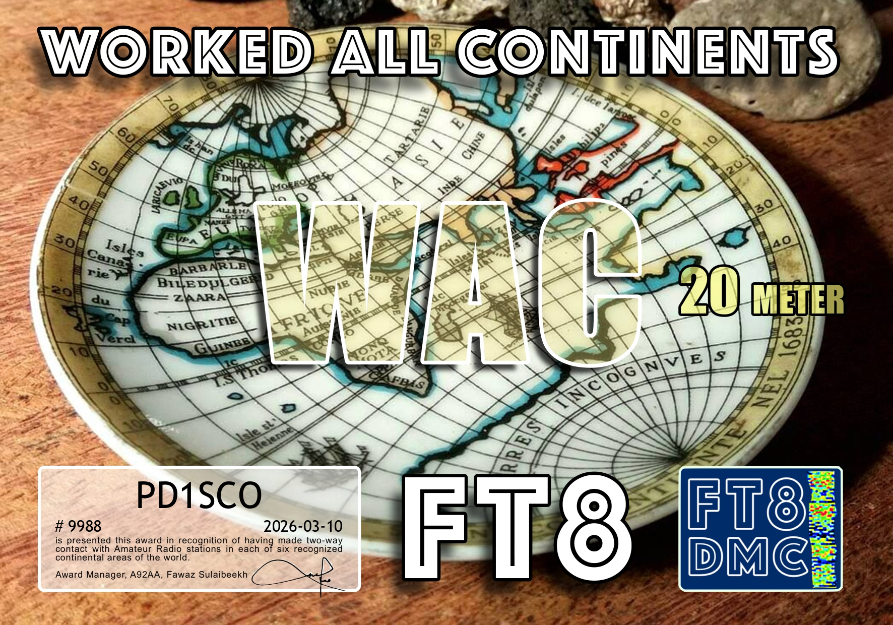 FT8DMC Worked All Continents