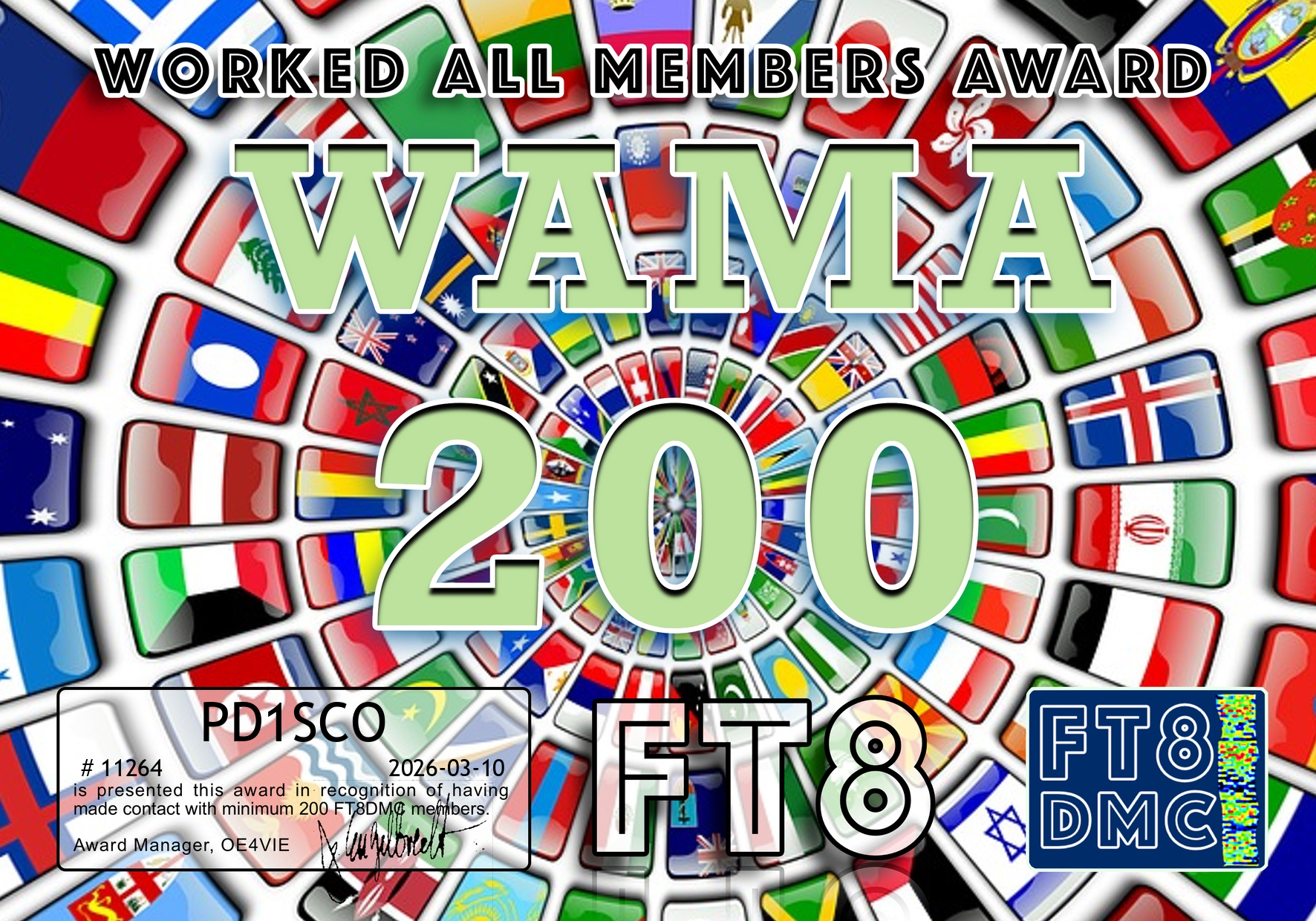 FT8DMC Worked All Members 200