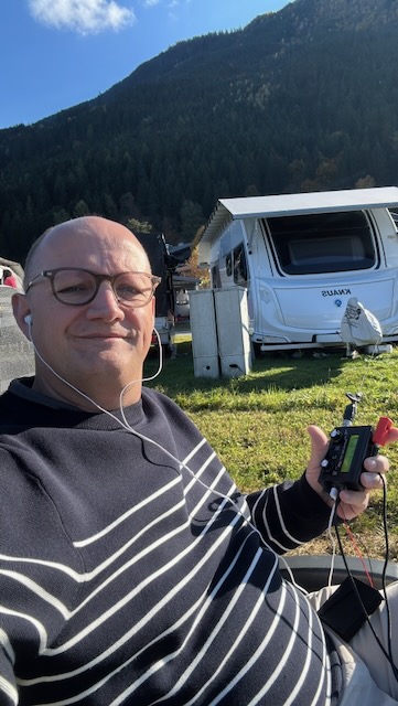 SSB pota jagen vanaf de caravan